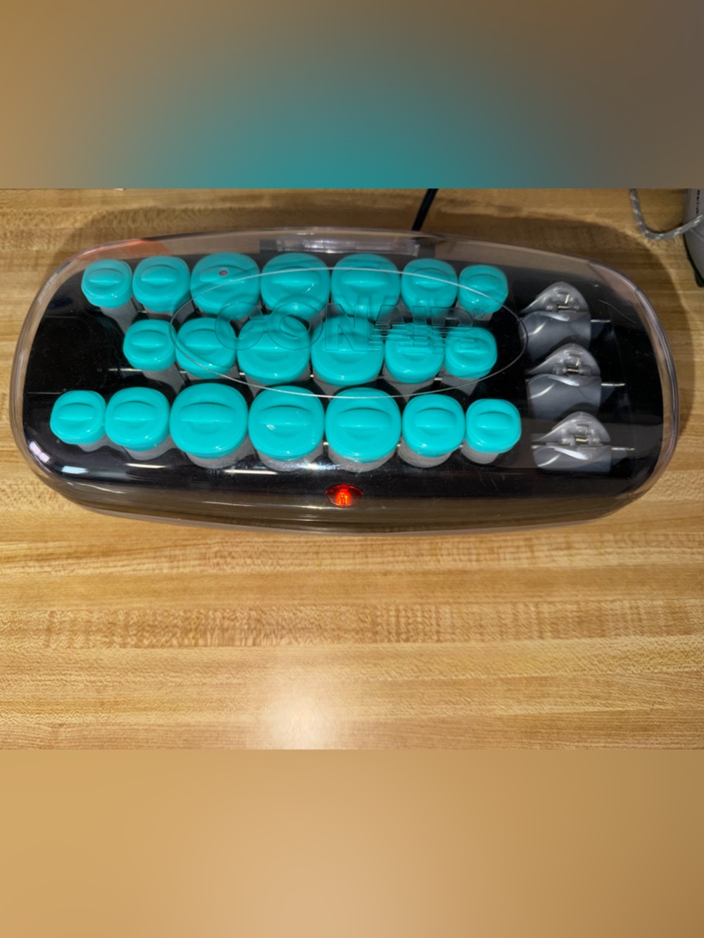 Conair hot roller set Teal Hair Rollers Electric Warmer beauty pageant travel